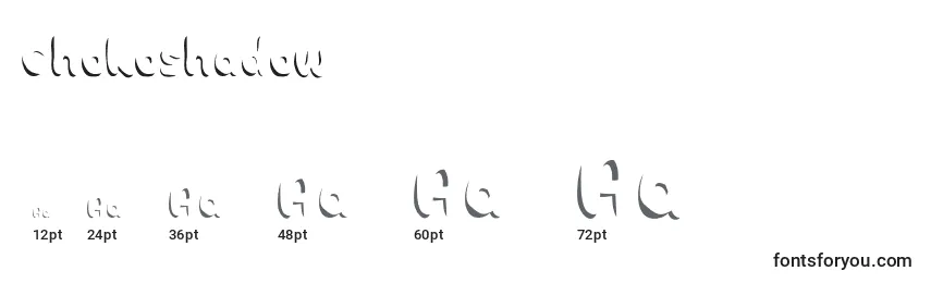 Tamanhos de fonte Chokoshadow (31367)