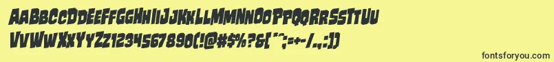 Mindlessbruterotal Font – Black Fonts on Yellow Background