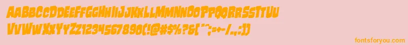 Mindlessbruterotal Font – Orange Fonts on Pink Background