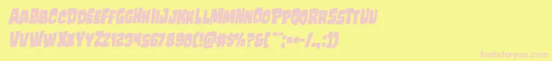 Mindlessbruterotal Font – Pink Fonts on Yellow Background