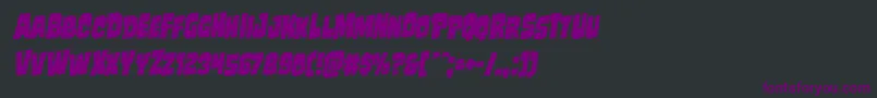 Шрифт Mindlessbruterotal – фиолетовые шрифты на чёрном фоне