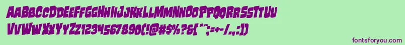 Mindlessbruterotal Font – Purple Fonts on Green Background