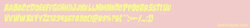 Mindlessbruterotal Font – Yellow Fonts on Pink Background