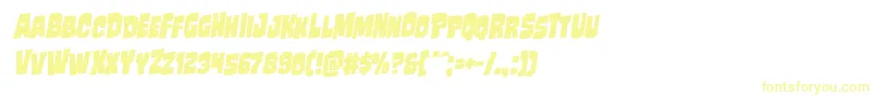 Mindlessbruterotal Font – Yellow Fonts on White Background