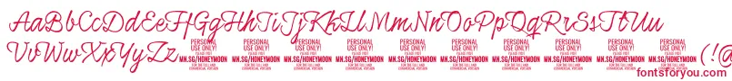 HoneymoonupPersonal Font – Red Fonts