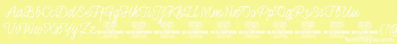 HoneymoonupPersonal Font – White Fonts on Yellow Background