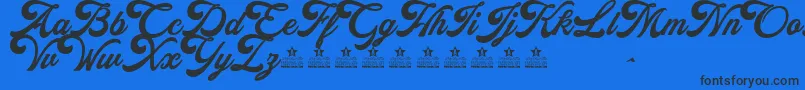 AlexandraPersonalUse Font – Black Fonts on Blue Background