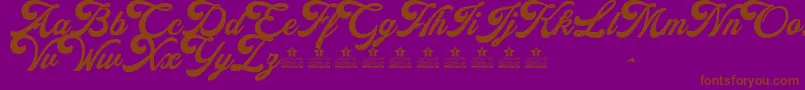 AlexandraPersonalUse Font – Brown Fonts on Purple Background