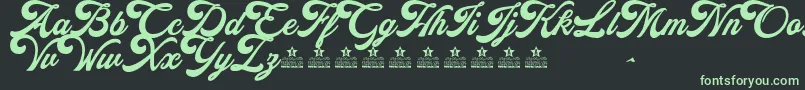 AlexandraPersonalUse Font – Green Fonts on Black Background