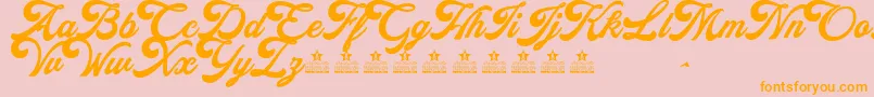 AlexandraPersonalUse Font – Orange Fonts on Pink Background