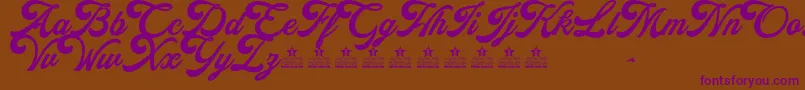 AlexandraPersonalUse Font – Purple Fonts on Brown Background