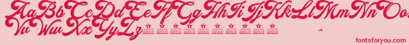 AlexandraPersonalUse Font – Red Fonts on Pink Background