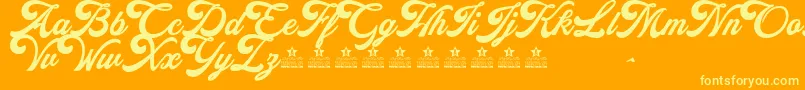 AlexandraPersonalUse Font – Yellow Fonts on Orange Background