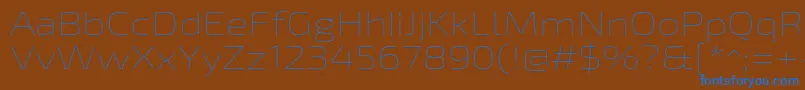 Шрифт Exo2Thinexpanded – синие шрифты на коричневом фоне