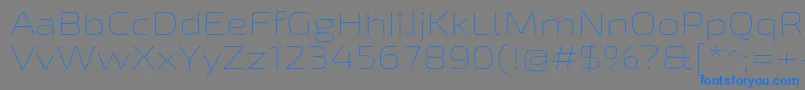 Шрифт Exo2Thinexpanded – синие шрифты на сером фоне