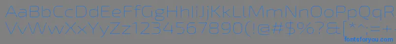 Exo2Thinexpanded Font – Blue Fonts on Gray Background