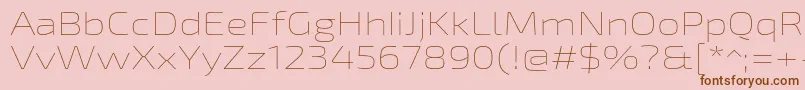Шрифт Exo2Thinexpanded – коричневые шрифты на розовом фоне