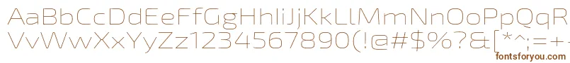 Exo2Thinexpanded-fontti – ruskeat fontit valkoisella taustalla