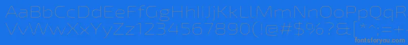Exo2Thinexpanded-fontti – harmaat kirjasimet sinisellä taustalla