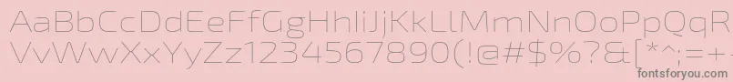 Exo2Thinexpanded Font – Gray Fonts on Pink Background