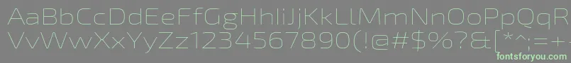 Шрифт Exo2Thinexpanded – зелёные шрифты на сером фоне