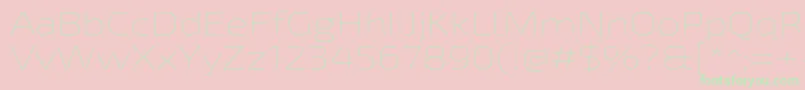 Exo2Thinexpanded-Schriftart – Grüne Schriften auf rosa Hintergrund