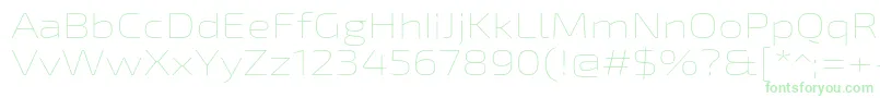 Exo2Thinexpanded-fontti – vihreät fontit valkoisella taustalla