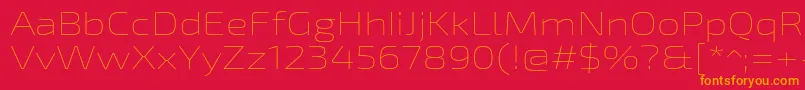 Exo2Thinexpanded Font – Orange Fonts on Red Background
