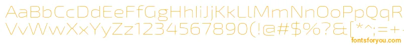 Exo2Thinexpanded-fontti – oranssit fontit valkoisella taustalla