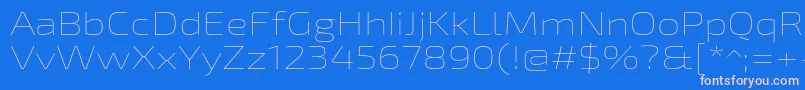 Exo2Thinexpanded Font – Pink Fonts on Blue Background