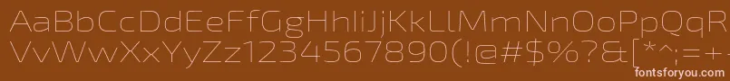 Шрифт Exo2Thinexpanded – розовые шрифты на коричневом фоне