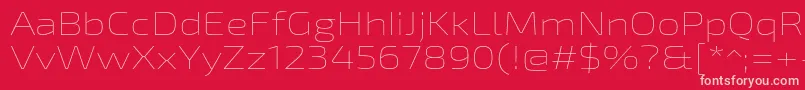 Exo2Thinexpanded Font – Pink Fonts on Red Background