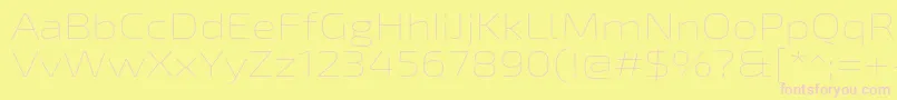Exo2Thinexpanded Font – Pink Fonts on Yellow Background