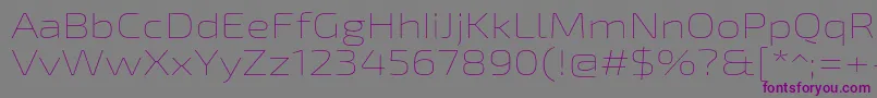 Шрифт Exo2Thinexpanded – фиолетовые шрифты на сером фоне