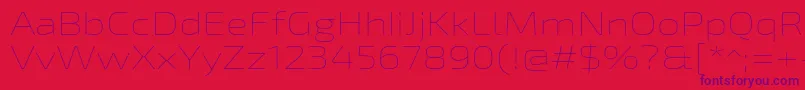 Шрифт Exo2Thinexpanded – фиолетовые шрифты на красном фоне