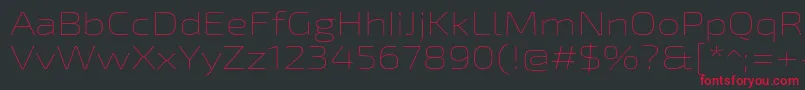 Exo2Thinexpanded Font – Red Fonts on Black Background