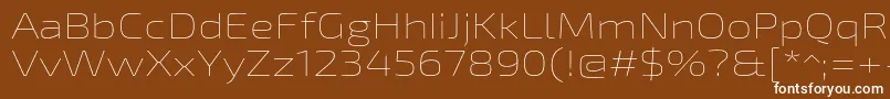 Шрифт Exo2Thinexpanded – белые шрифты на коричневом фоне