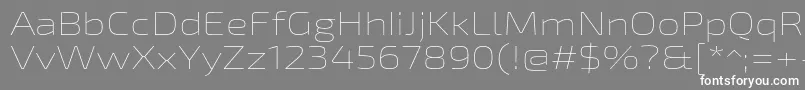 Exo2Thinexpanded-Schriftart – Weiße Schriften auf grauem Hintergrund