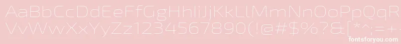 Шрифт Exo2Thinexpanded – белые шрифты на розовом фоне