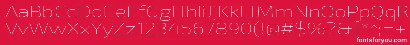 Шрифт Exo2Thinexpanded – белые шрифты на красном фоне
