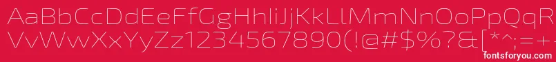 Exo2Thinexpanded Font – White Fonts on Red Background