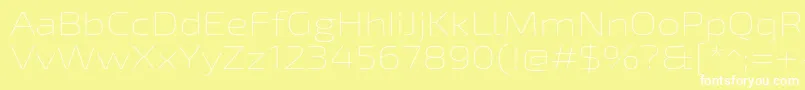 Exo2Thinexpanded Font – White Fonts on Yellow Background