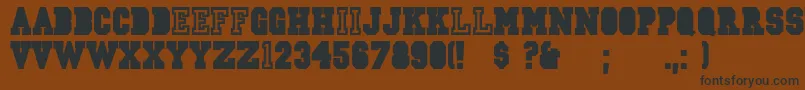 CsdJerseyNorm Font – Black Fonts on Brown Background