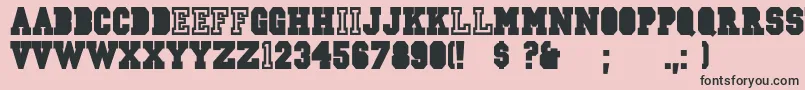 Шрифт CsdJerseyNorm – чёрные шрифты на розовом фоне