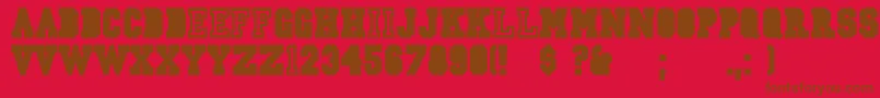 フォントCsdJerseyNorm – 赤い背景に茶色の文字