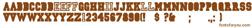 CsdJerseyNorm-fontti – ruskeat fontit valkoisella taustalla