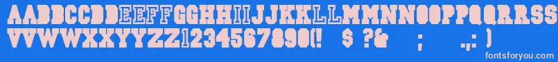 CsdJerseyNorm Font – Pink Fonts on Blue Background