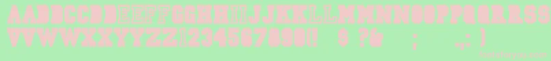 Fonte CsdJerseyNorm – fontes rosa em um fundo verde