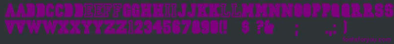 Шрифт CsdJerseyNorm – фиолетовые шрифты на чёрном фоне