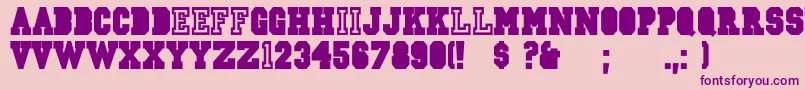 CsdJerseyNorm Font – Purple Fonts on Pink Background